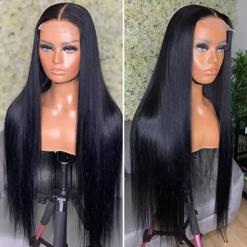 Bone Straight HD Transparent Lace Closure and Frontal Wigs Virgin Human Hair Flash Sale