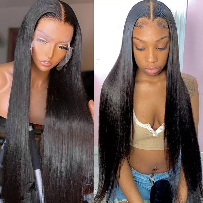 Bone Straight HD Transparent Lace Closure and Frontal Wigs Virgin Human Hair Flash Sale