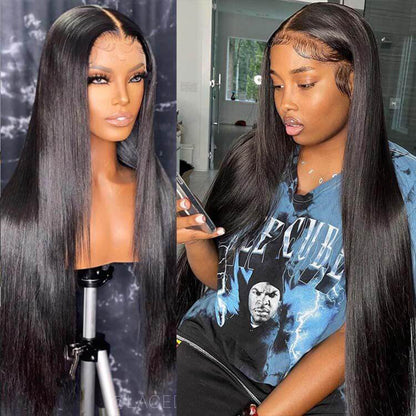 Bone Straight HD Transparent Lace Closure and Frontal Wigs Virgin Human Hair Flash Sale