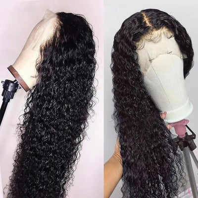 Bouncy Curl Lace Front Wig with Baby Hair 100% Virgin Human Hair 13x4 Lace Frontal Wigs Jerry Curl