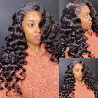 Bouncy Loose Wave Hair Bundles 8" to 40 Inches Natural Color Virgin Human Hair Weave Extensions