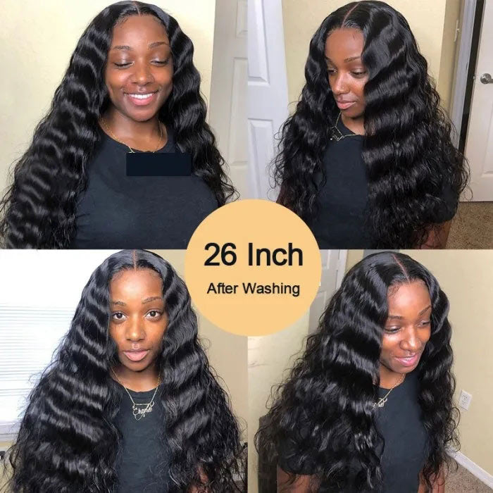 Brazilian Lace Front Wig Loose Deep Wave Virgin Human Hair 13x4 Transparent Lace Frontal Wigs