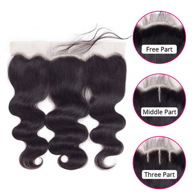 Ear By Ear 13x4 Transparent Lace Frontal Body Wave Virgin Human Hair