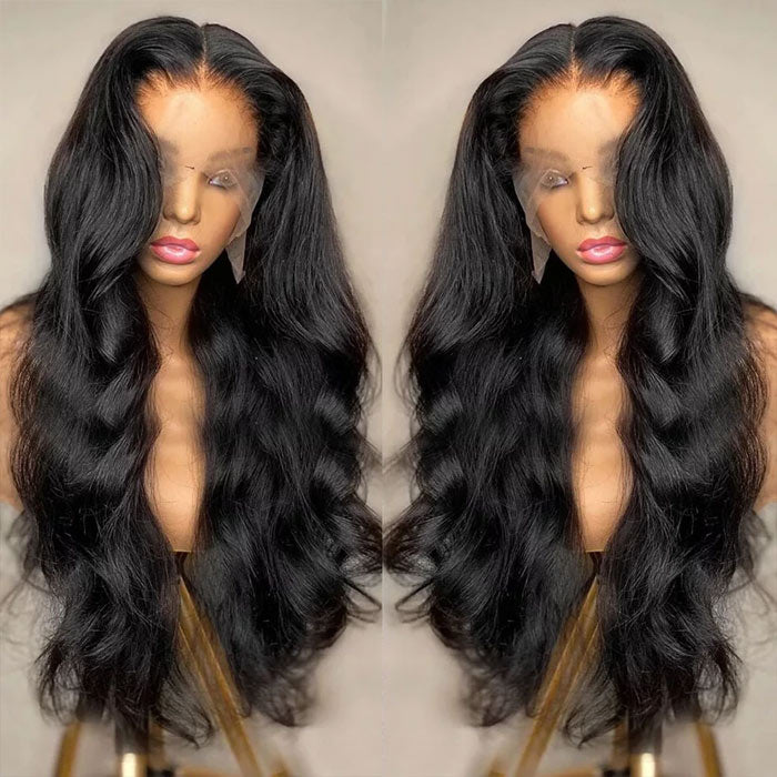 Full Lace Wig Body Wave Pre Plucked 16 to 30 Inches Virgin Human Hair Transparent Lace Wigs