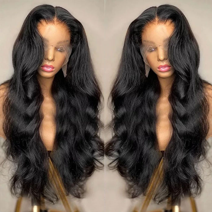 Full Lace Wig Body Wave Pre Plucked 16 to 30 Inches Virgin Human Hair Transparent Lace Wigs