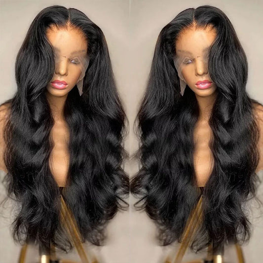 Full Lace Wig Body Wave Pre Plucked 16 to 30 Inches Virgin Human Hair Transparent Lace Wigs