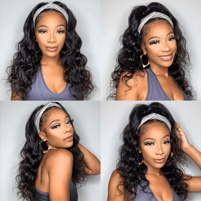 Headband Wig Human Hair Body Wave Beginner Friendly No Glue No Gel