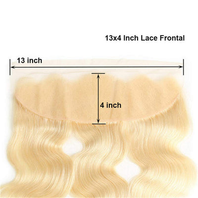 Honey Blonde 613 Color 13x4 Lace Frontal Pre Plucked Body Wave Virgin Human Hair