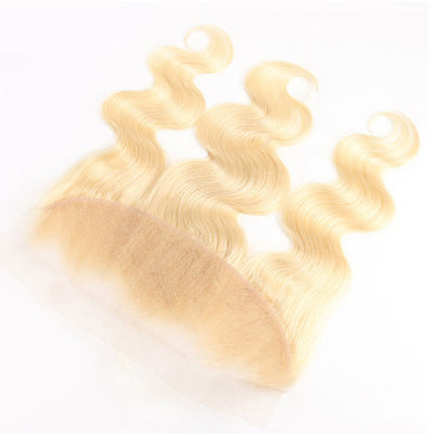 Honey Blonde 613 Color 13x4 Lace Frontal Pre Plucked Body Wave Virgin Human Hair