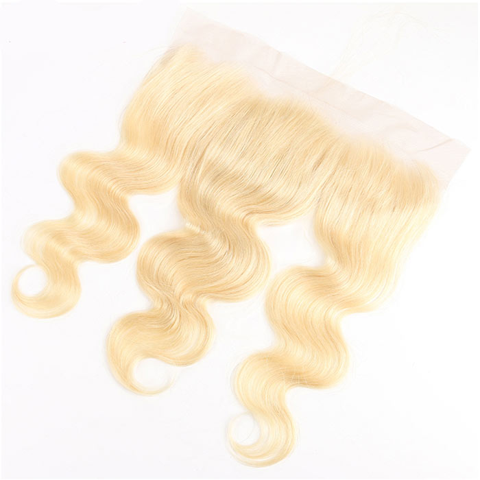 Honey Blonde 613 Color 13x4 Lace Frontal Pre Plucked Body Wave Virgin Human Hair