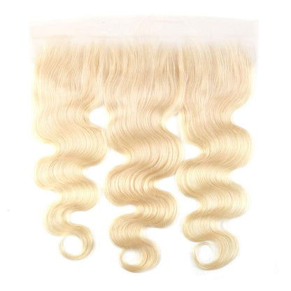 Honey Blonde 613 Color 13x4 Lace Frontal Pre Plucked Body Wave Virgin Human Hair