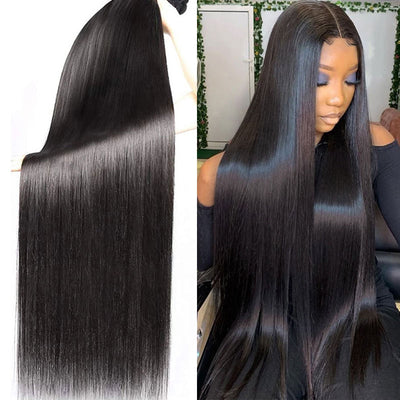 Human Hair Bundles Bone Straight Virgin Hair Weave Extensions 8 Inches to 40 Inches