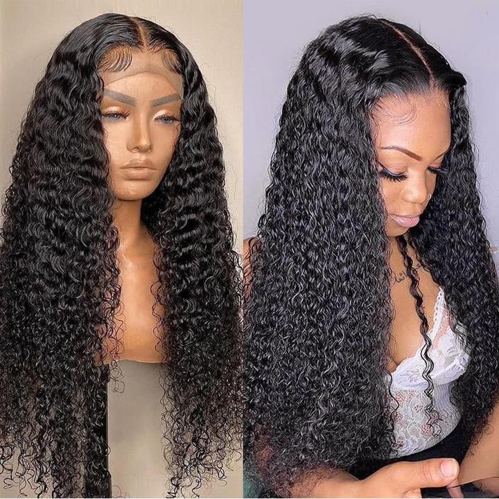 Jerry Curl 4x4 HD Lace Closure Wig Human Hair Pre Plucked with Baby Hair