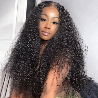 Kinky Curl 13x4 Lace Frontal Wig Pre Plucked Best Beauty Human Hair