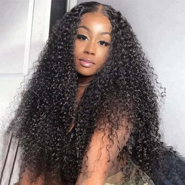 Kinky Curl Lace Closure Wig Pre Plucked Best Beauty Virgin Human Hair