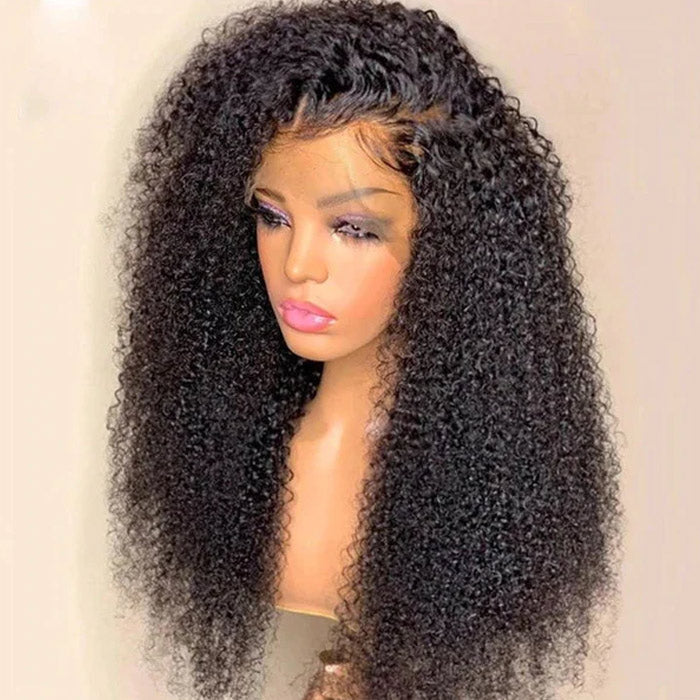 Kinky Curl Lace Closure Wig Pre Plucked Best Beauty Virgin Human Hair