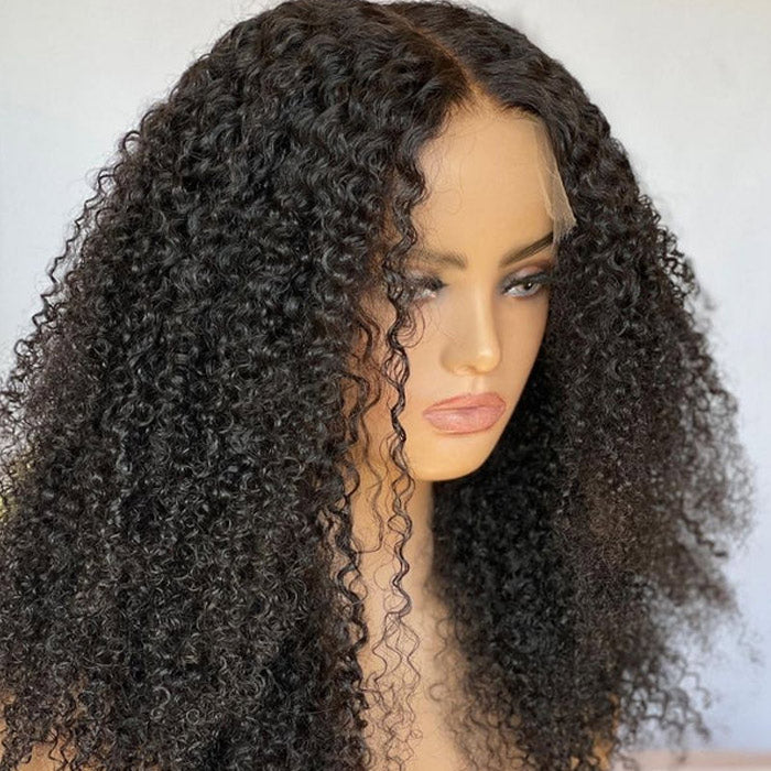 Kinky Curl 13x4 Lace Frontal Wig Pre Plucked Best Beauty Human Hair