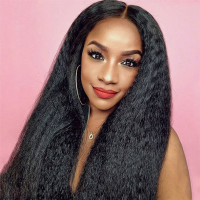 Kinky Straight Human Hair Weave 1/3/4 Bundles Deals Yaki Straight Virgin Hair Extensions