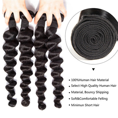 Loose Deep Wave Hair Weave 3 or 4 Bundles Deals Best Beauty Virgin Human Hair Extensions