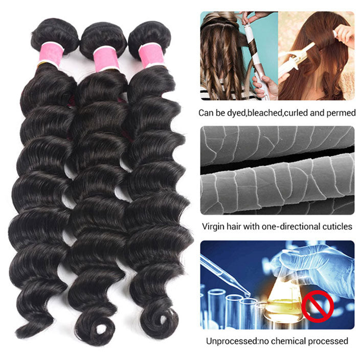 Loose Deep Wave Hair Weave 3 or 4 Bundles Deals Best Beauty Virgin Human Hair Extensions