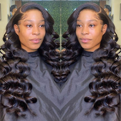 Transparent Lace Frontal Wig Loose Wave Virgin Human Hair 13x4 Lace Front Wigs Pre Plucked