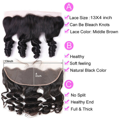 Loose Wave Transparent Lace Frontal Pre Plucked Best Beauty Virgin Human Hair