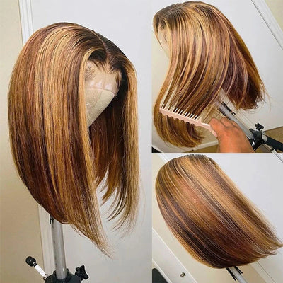 Ombre Highlight Transparent Lace Frontal Wig Best Beauty Hair