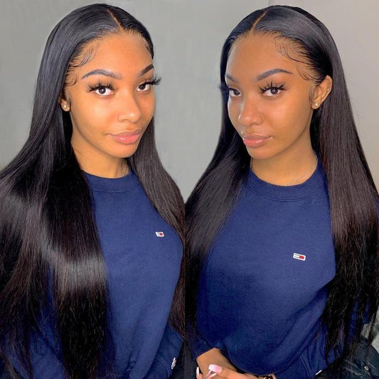 Silky Straight 5x5 HD Lace Closure Wig Pre Plucked 14" to 32 Inches Virgin Human Hair Wigs