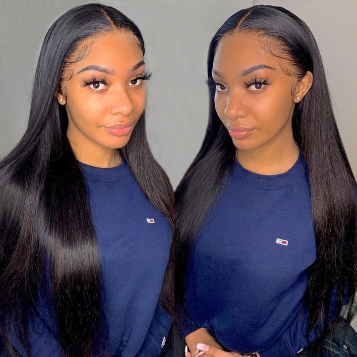 Silky Straight 5x5 HD Lace Closure Wig Pre Plucked 14" to 32 Inches Virgin Human Hair Wigs