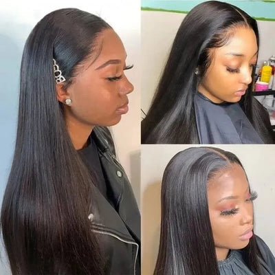 Silky Straight 5x5 HD Lace Closure Wig Pre Plucked 14" to 32 Inches Virgin Human Hair Wigs