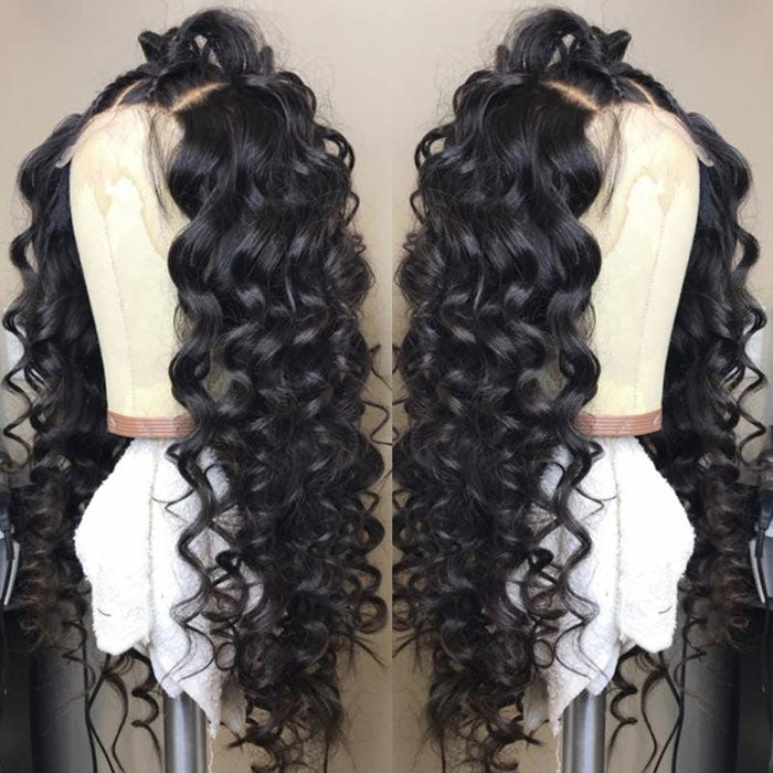 Transparent Lace Frontal Wig Loose Wave Virgin Human Hair 13x4 Lace Front Wigs Pre Plucked