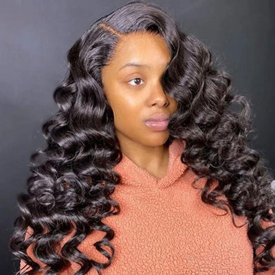 Transparent Lace Frontal Wig Loose Wave Virgin Human Hair 13x4 Lace Front Wigs Pre Plucked