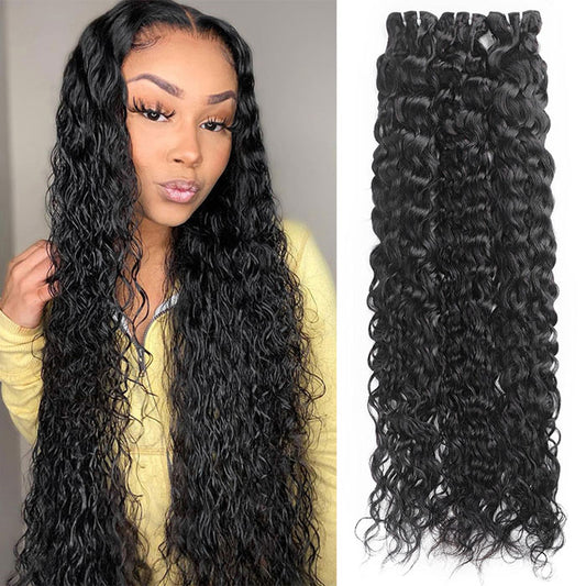 Water Wave Hair Bundles Natural Color Wet and Wavy Best Beauty Virgin Human Hair Extensions