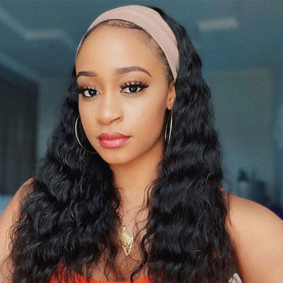 Water Wave Headband Wig Virgin Human Hair Flash Sale