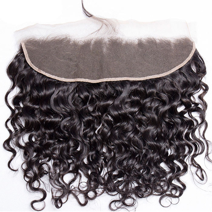 Water Wave Lace Frontal Pre Plucked Virgin Human Hair 13x4 Transparent Lace All Skin Melt Well