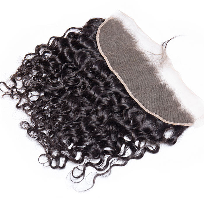 Water Wave Lace Frontal Pre Plucked Virgin Human Hair 13x4 Transparent Lace All Skin Melt Well