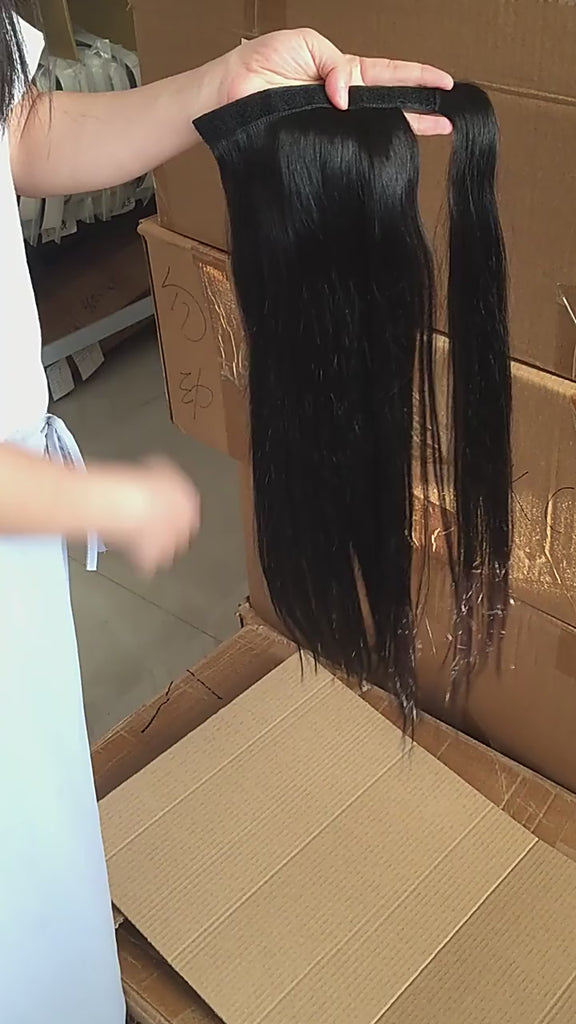 Bone Straight Clip in Ponytail Hair Extensions