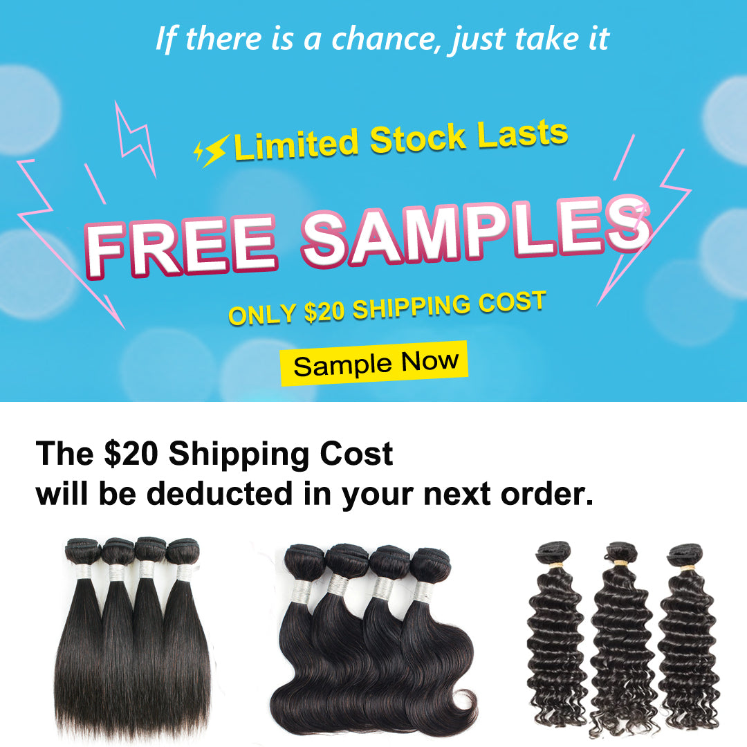 Free Samples of Straight/Body Wave/Deep Wave Hair Bundles(About 100g in Total)